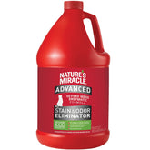 Nature's Miracle Advanced Stain & Odor Eliminator bottle shows enzymatic action for tough cat messes