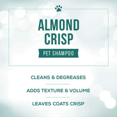 Nature's Specialties Almond Crisp application on coat shows quick, even lather distribution.