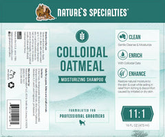 Nature's Specialties Colloidal Oatmeal Shampoo dilution directions for grooming