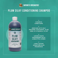 Nature's Specialties Plum Silky pouring with water shows direct-use option.
