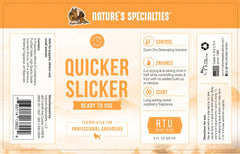 Nature's Specialties Quicker Slicker spray-mist shows even distribution for taming mats.