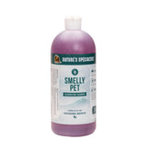 Nature's Specialties Smelly Pet Dog Shampoo bottle demonstrates deep-cleaning and odor control.