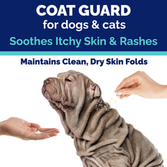 Nature's Pure Edge anti itch relief formula shown on pet fur
