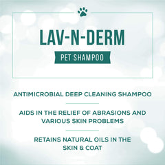 Nature's Specialties Lav-N-Derm pump-dispense spray illustrating easy, mess-free application.