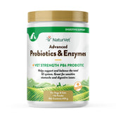 NaturVet Advanced Probiotics PB6 bottle promotes digestive balance for pets.