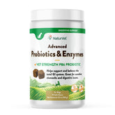 NaturVet PB6 dog soft chews in a jar for gentle digestion support.