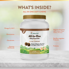 NaturVet All-in-One dog supplement is wheat-free and suitable for sensitivities.