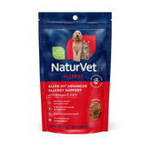 NaturVet Aller-911 powder tub shows all-natural formula for pets, supporting skin moisture.