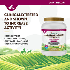 NaturVet ArthriSoothe-GOLD Level 3 ingredients label highlights key joint-support nutrients.