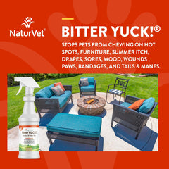 NaturVet Bitter Yuck No Chew Spray applied to mane to deter chewing during turnout