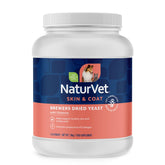 NaturVet brewer's dried yeast powder with garlic, supporting healthy skin and glossy coat.