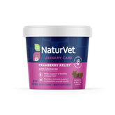 NaturVet Cranberry Relief Plus Echinacea cat soft chews packaging supports urinary health.