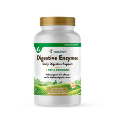 NaturVet Digestive Enzymes Plus Probiotics soft chews packaging for easy daily dosing