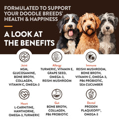 NaturVet Doodle Breeds joint support dog chew to aid mobility.