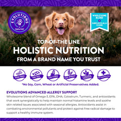 NaturVet Evolutions anchovy oil omega-3 bottle highlights fish-based support for wellness.