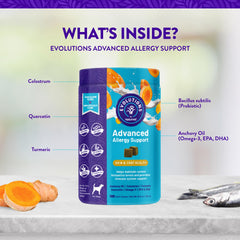 NaturVet Evolutions colostrum turmeric quercetin closeup emphasizes antioxidant blend.