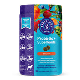 NaturVet Evolutions bottle-front shows dog probiotic chews for gut support