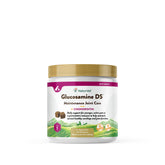 NaturVet Glucosamine DS Level 1 soft chews bottle shows convenient joint support for active pets