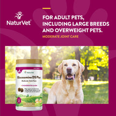 NaturVet Glucosamine DS Plus packaging shows USA-made manufacturing