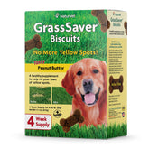 NaturVet GrassSaver biscuits packaging for convenient daily lawn care routine.