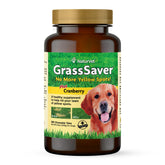NaturVet GrassSaver bottle front shows USA-made dog support for lawn health.