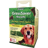 NaturVet GrassSaver packaging shows two-bag box for fresh biscuits.
