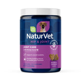 NaturVet Hemp Joint Health for Dogs bottle shows label supporting joint comfort during activity