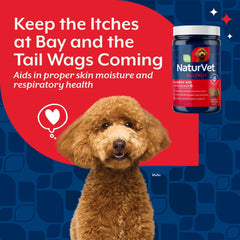 NaturVet hemp seed omega-3-epa visual emphasizes skin, coat, and wellness.