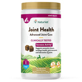 NaturVet Joint Health Level 3 soft chews bottle close-up for joint support and mobility