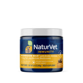 NaturVet Mushroom Max Advanced Immune bottle promotes daily immune support for dogs.