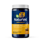 NaturVet Mushroom Max bottle front emphasizing immune support for dogs