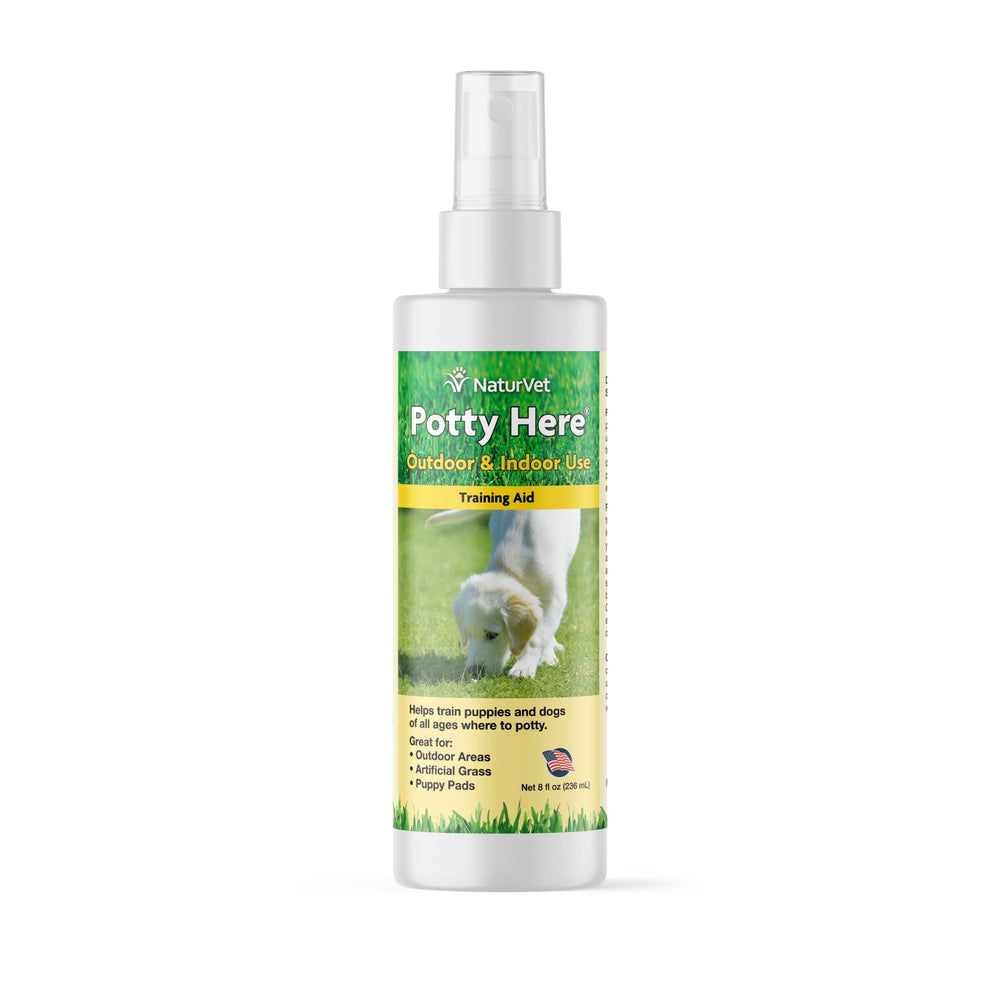 NaturVet Potty Here spray bottle for training indoors and outdoors