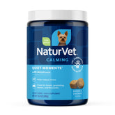 NaturVet Quiet Moments bottle front shows calming solution for stressed dogs.