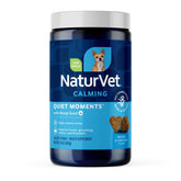 NaturVet Quiet Moments Calming Aid bottle front view for dog relaxation.
