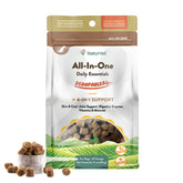 NaturVet Scoopables bag front shows bacon flavor for daily nutrition.
