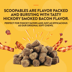 NaturVet Scoopables ingredient label highlights prebiotic probiotic blend.