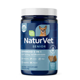 NaturVet Senior Advanced 5-in-1 bottle-front image promotes overall dog health support.
