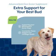 NaturVet Senior Advanced Joint Health MSM and collagen composition visible supports mobility