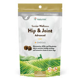 NaturVet Senior Wellness Hip & Joint Advanced Plus Omegas bottle demonstrates packaging for joint support.