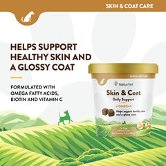NaturVet Skin Coat Plus Breath Aid chewy texture closeup for palatability