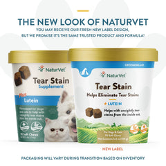 NaturVet Tear Stain Plus Lutein gomitas blandas listas para masticar