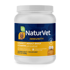 NaturVet Vita Pet Breath Aid bottle promotes fresh breath in dogs