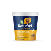 NaturVet VitaPet adult vitamins chews bottle shown, supporting canine nutrition and daily wellness.