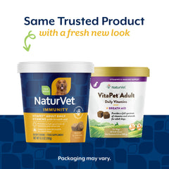 NaturVet VitaPet breath aid soft chews close-up, promoting fresh breath for dogs.