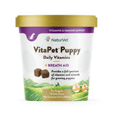 NaturVet VitaPet puppy daily vitamins bottle image for growth support