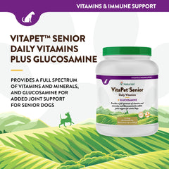 NaturVet VitaPet Senior chewables pack ready for daily use