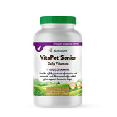 NaturVet VitaPet Senior dog tablets bottle showing potential joint support for aging pets