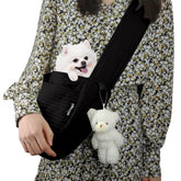 NATUYA small dog carrier sling in soft breathable canvas for comfortable outdoor adventures