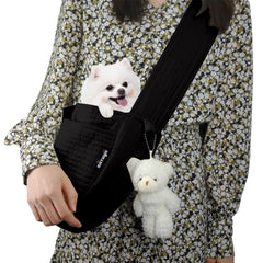 NATUYA small dog carrier sling in soft breathable canvas for comfortable outdoor adventures