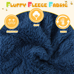Nave Blue XX-Small Dog Sweater side view highlights flexible movement.